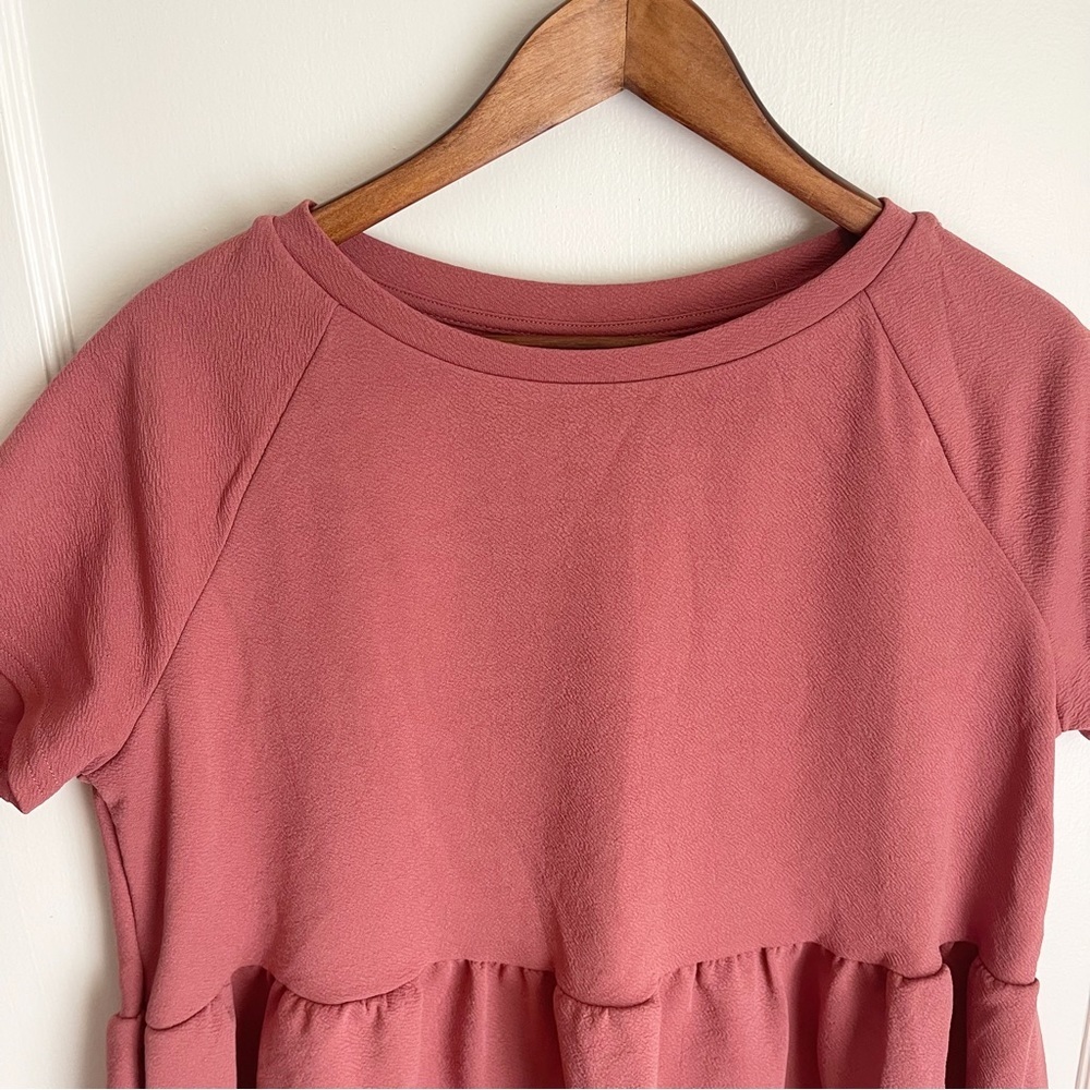 Shein Mauve Peplum Blouse - Picture 2 of 4